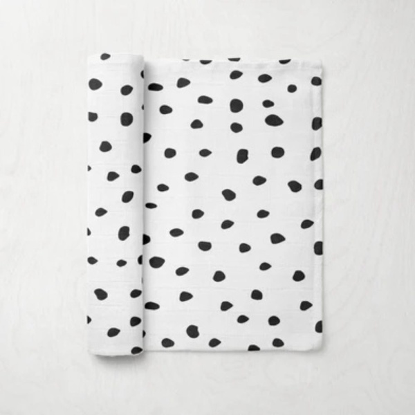 Spotty Muslin Swaddle Blanket by BabyBells